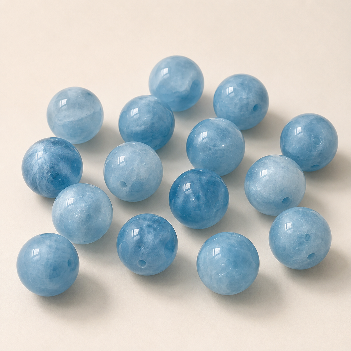 Medium Blue Aquamarine Bead