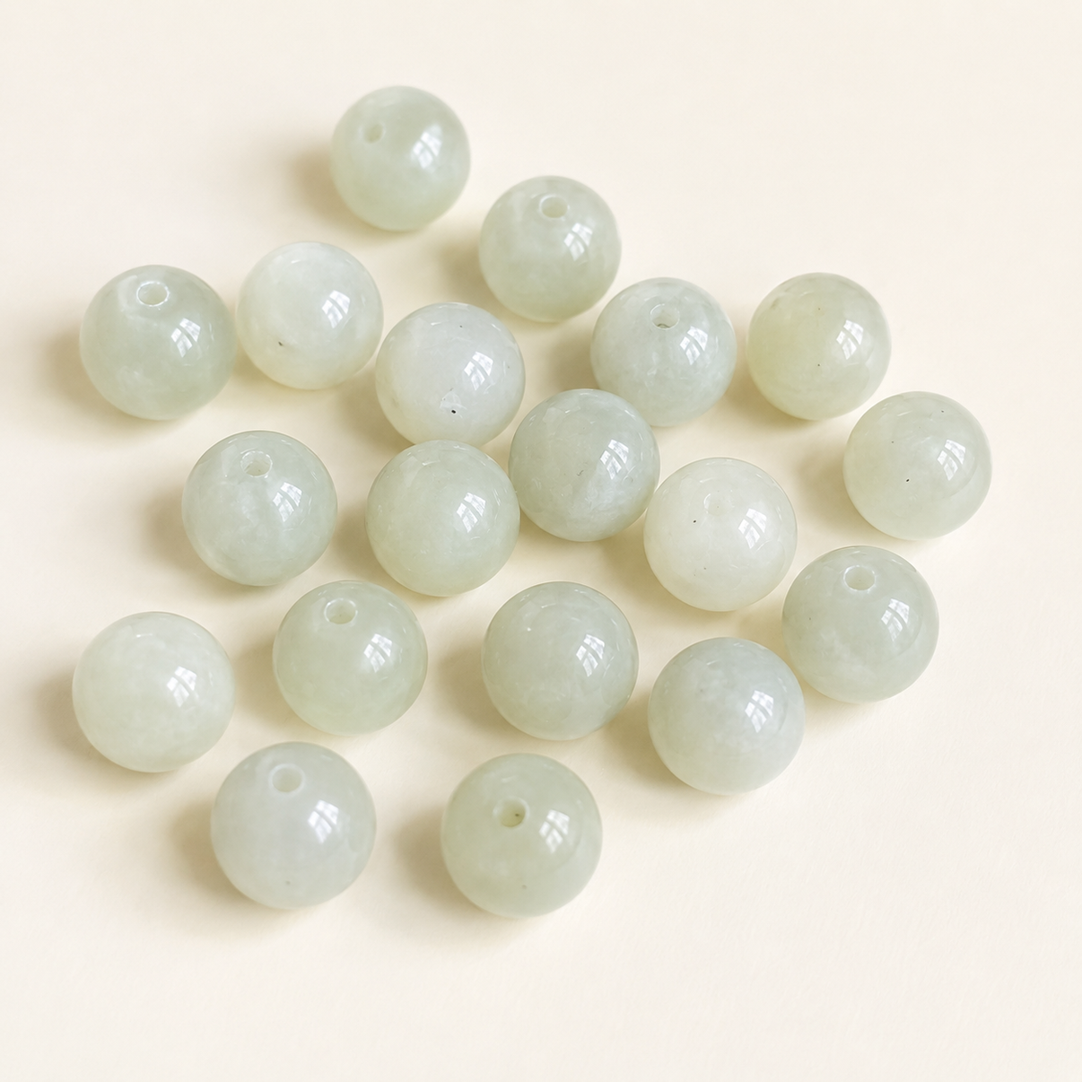 Light Aqua Hetian Jade Bead