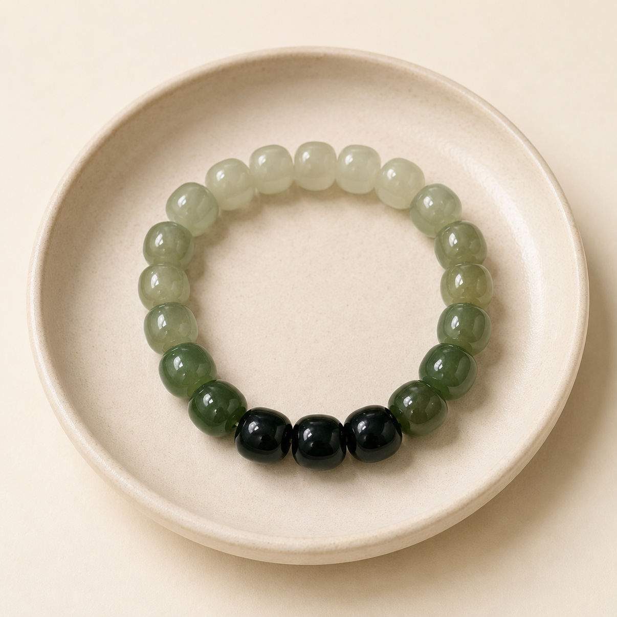 Gradient Hetian Jade Bracelet