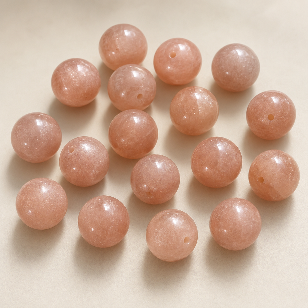 Light Peach Sunstone Bead