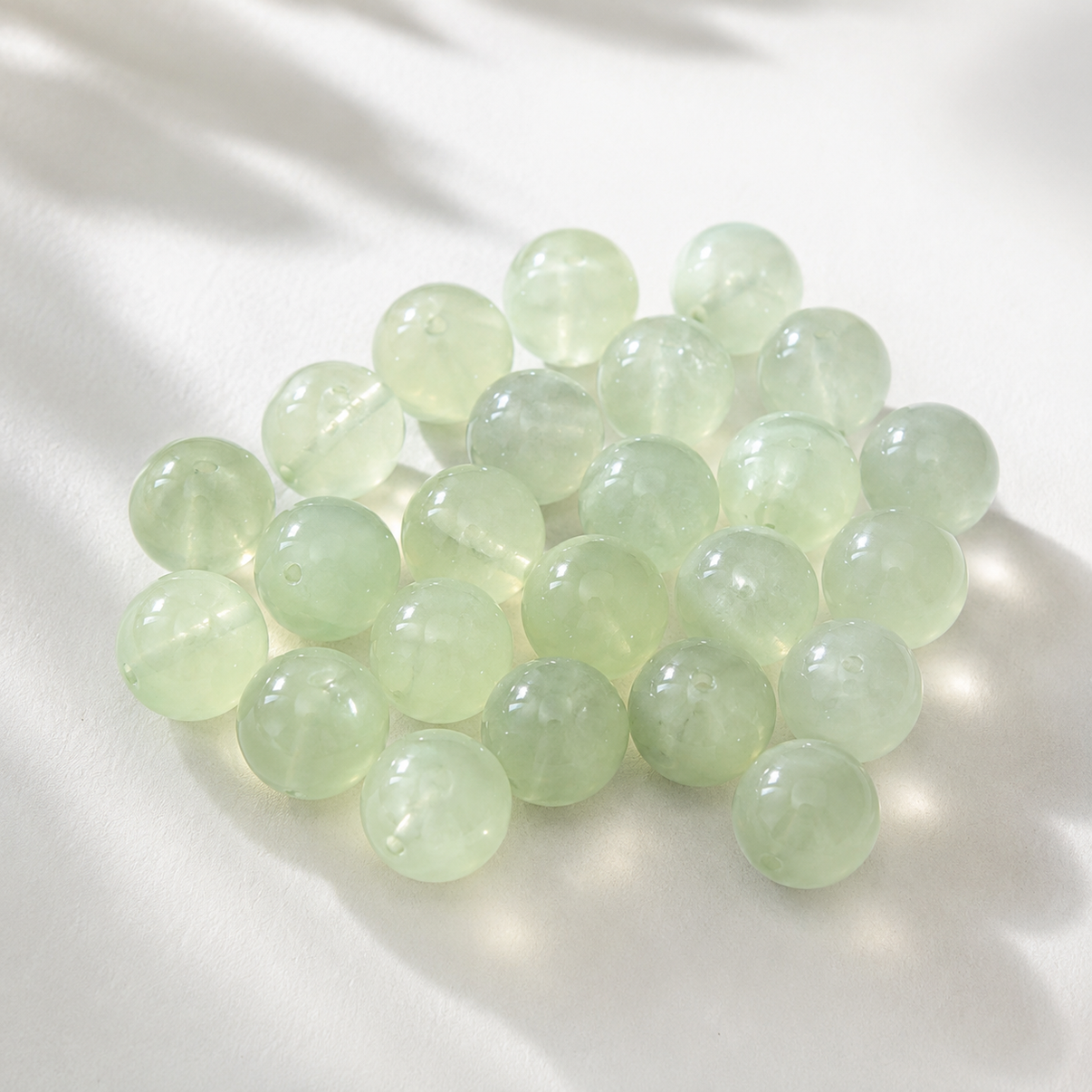 Light Green Prehnite Bead