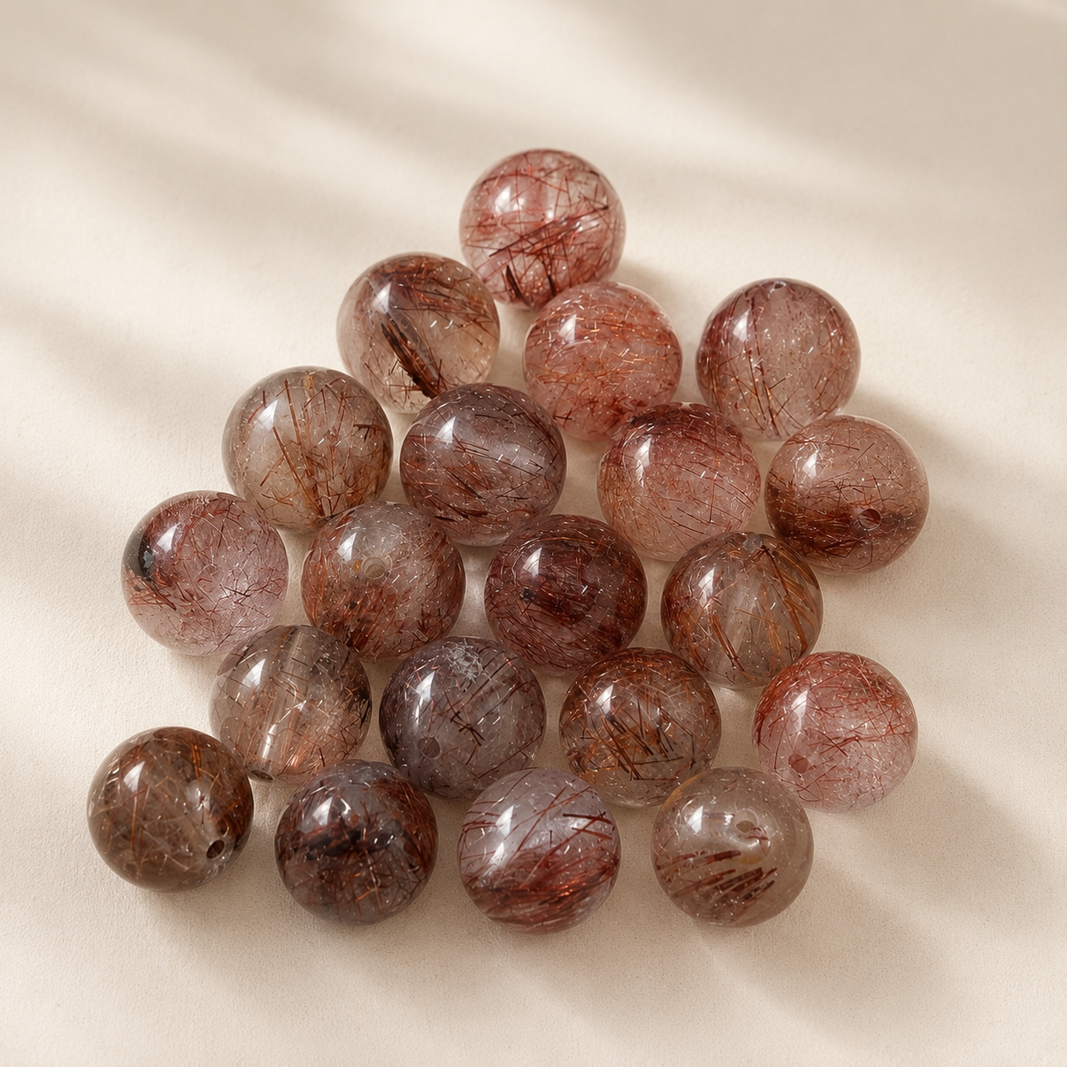 Copper Brown Rutilated Quartz Bead